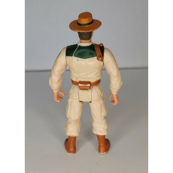 Vintage 1997 Kenner Lost World Jurassic Park Eddie Carr Figure w/ Triceratops - Picture 4 of 9